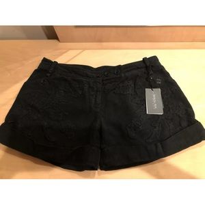 PATRIZIA PEPE Black Cotton Shorts Sz 44 L ITALIA
